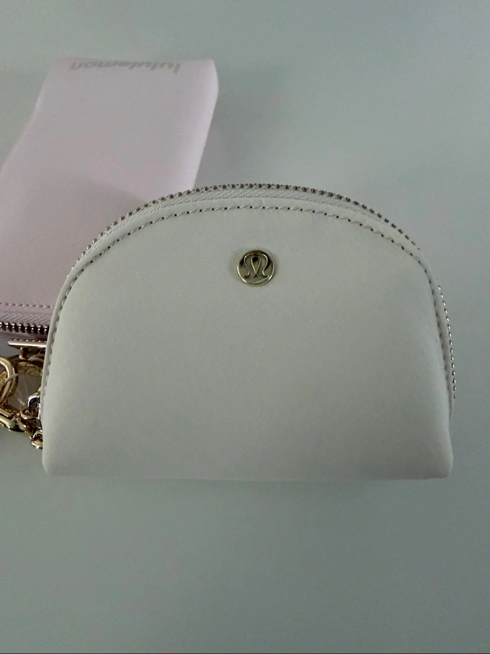 lululemon athletica Pink and Cream Key & Card Holder Set